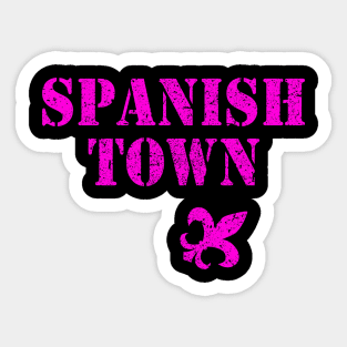 Spanish Town logo distressed Sticker